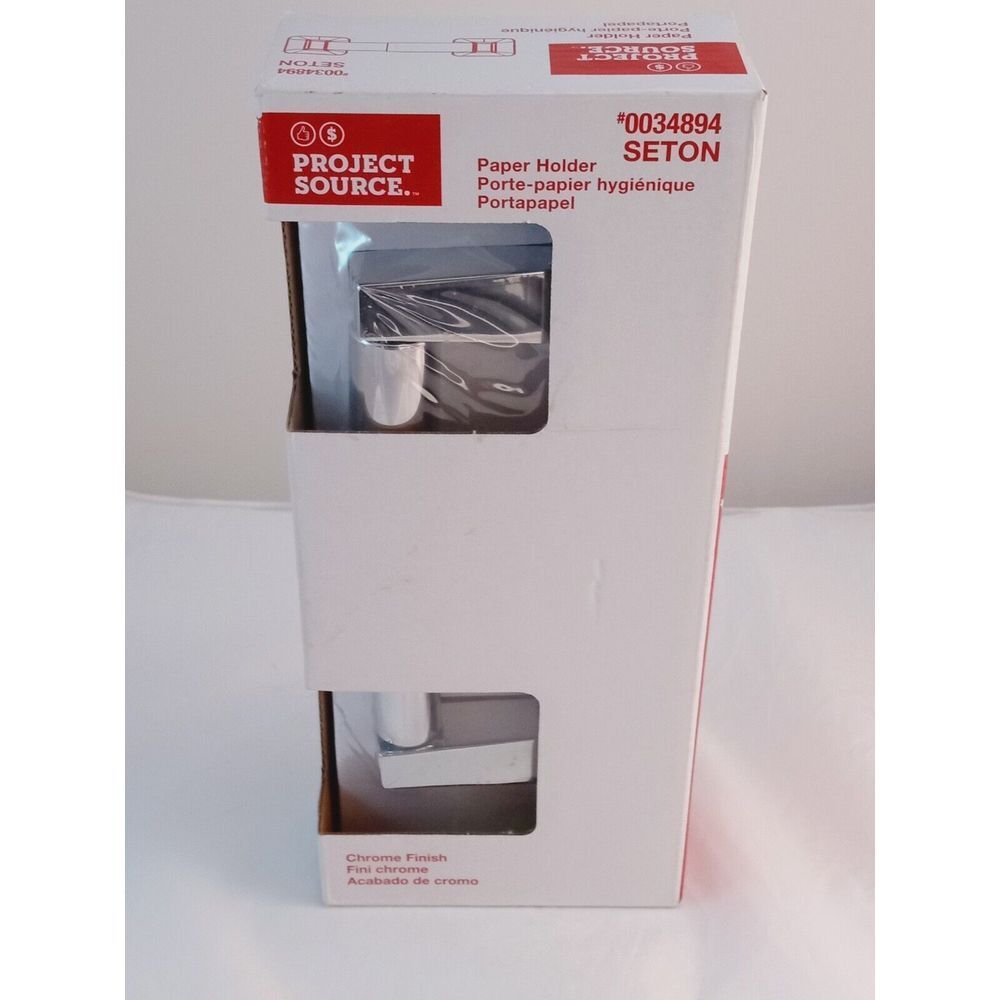 Project‎ Source Seton Chrome Wall Mount Spring-Loaded Toilet Paper Holder NEW!